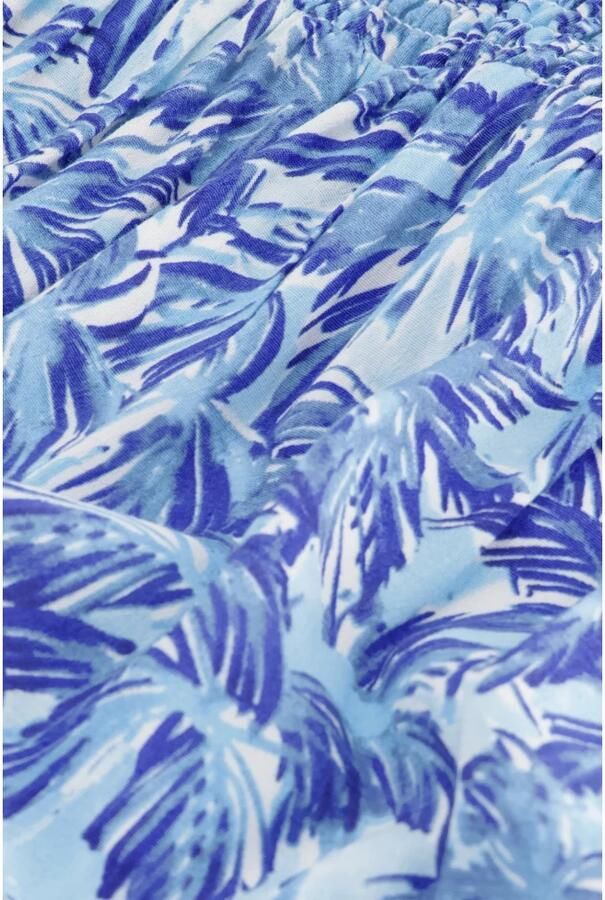 Fabienne Chapot high waist wide leg broek Palapa met all over print blauw - Foto 2