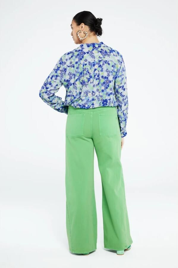 Fabienne Chapot Blauwe Popping Flowers Blouse Blue Dames - Foto 5