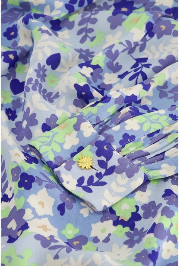 Fabienne Chapot Blauwe Popping Flowers Blouse Blue Dames - Foto 3