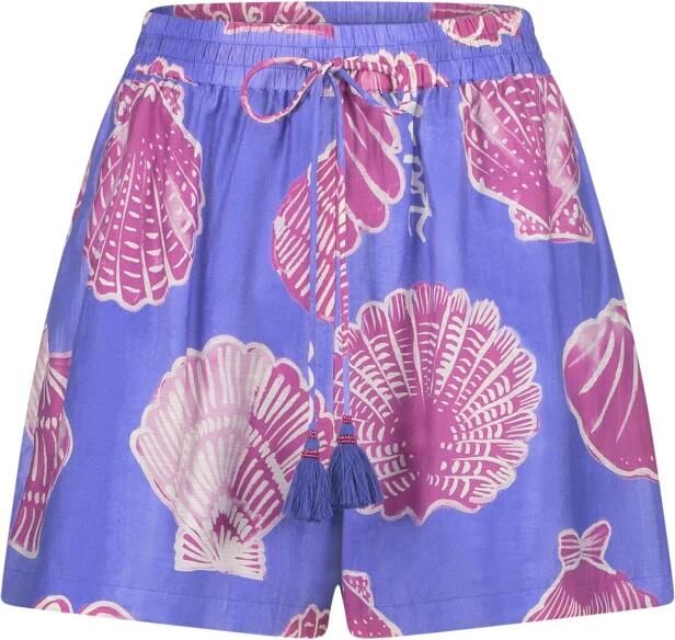 Fabienne Chapot loose fit short met all over print blauw paars
