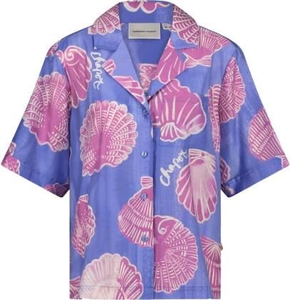 Fabienne Chapot Blauwe Print Korte Mouwen Blouse Multicolor Dames