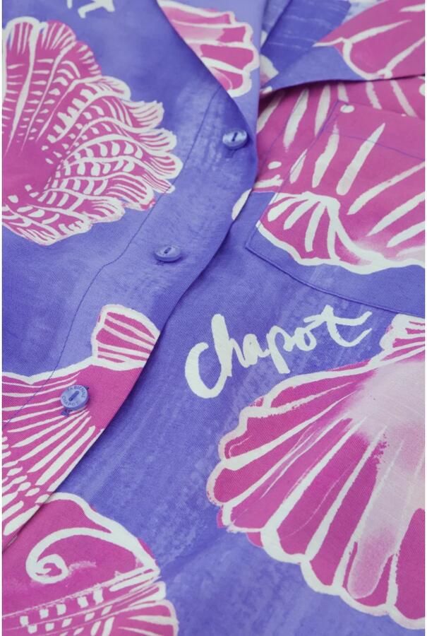 Fabienne Chapot Blauwe Print Korte Mouwen Blouse Multicolor Dames - Foto 2