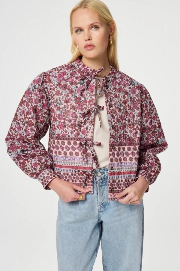 Fabienne Chapot Bloemenprint Gewatteerde Jas Multicolor Dames - Foto 3