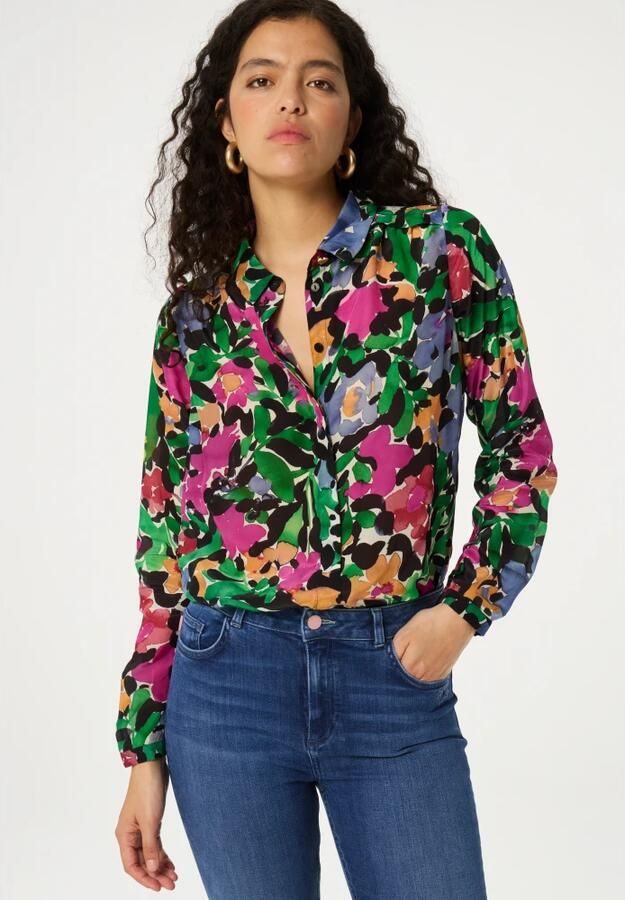 Fabienne Chapot Bloemenprint Lange Mouw Blouse Multicolor Dames - Foto 3