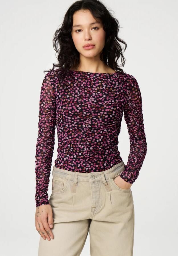 Fabienne Chapot Bloemenprint lange mouw top Pink Dames - Foto 6