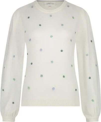 Fabienne Chapot Bloemenprint Pullover Trui White Dames