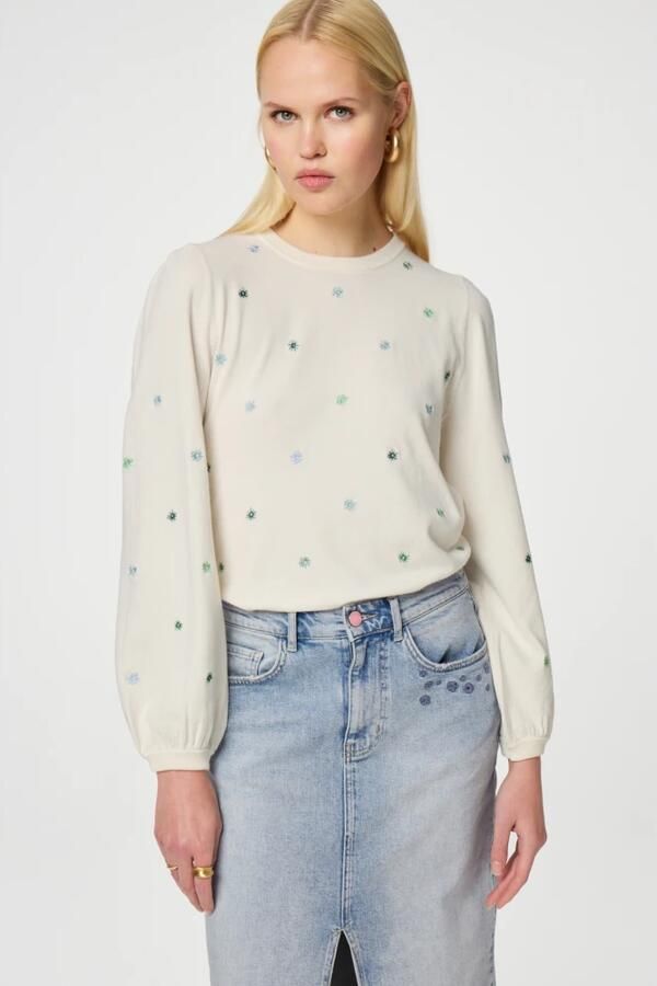 Fabienne Chapot Bloemenprint Pullover Trui White Dames - Foto 3