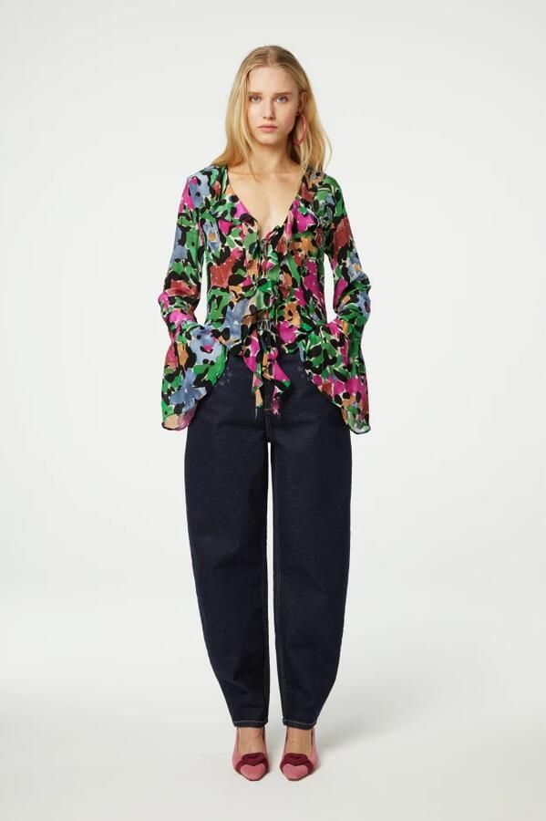 Fabienne Chapot Bloemenprint V-hals Blouse Multicolor Dames - Foto 3