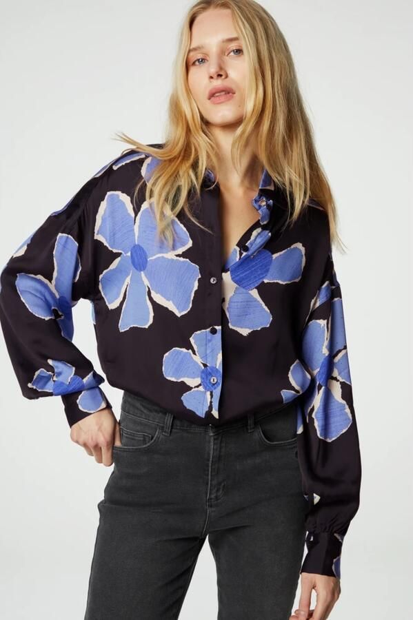 Fabienne Chapot Blouse met klieke kraag en ballonmouwen Multicolor Dames - Foto 3