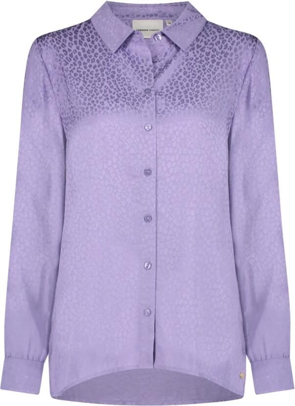 Fabienne Chapot Blouse met Klieke Kraag en Knoopsluiting Purple Dames - Foto 6