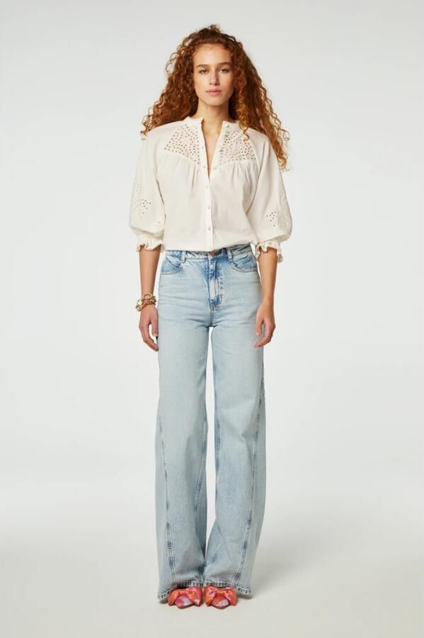 Fabienne Chapot Blouse met ruches kraag White Dames - Foto 4