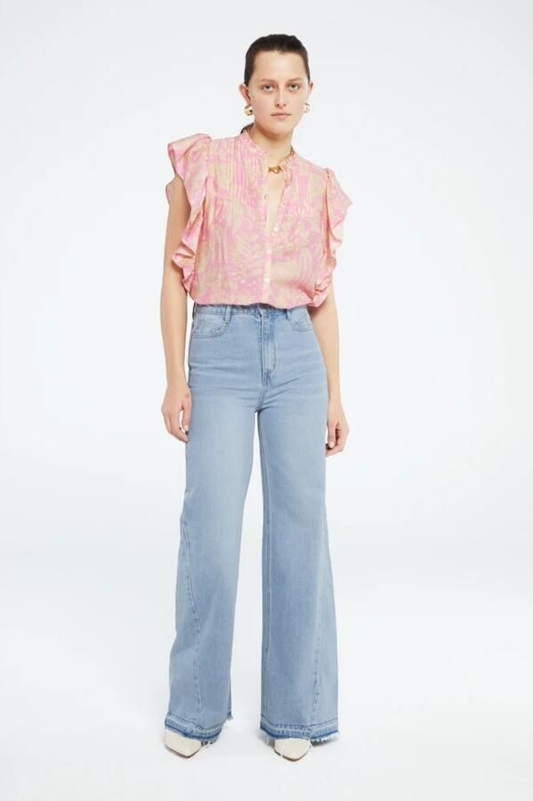 Fabienne Chapot Blouse met volumineuze vlinder mouwen Pink Dames - Foto 4