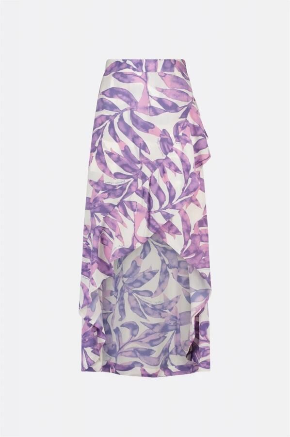 Fabienne Chapot rok Kaia Skirt met all over print paars ecru - Foto 5