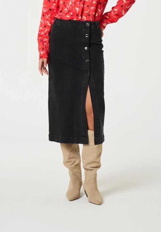 Fabienne Chapot Carmel Denim Skirt Black Dames - Foto 6