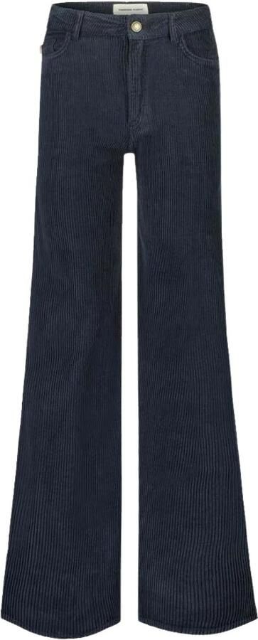 FABIENNE CHAPOT Dames Broeken Eva Cord Wide Leg Trousers Donkerblauw - Foto 5