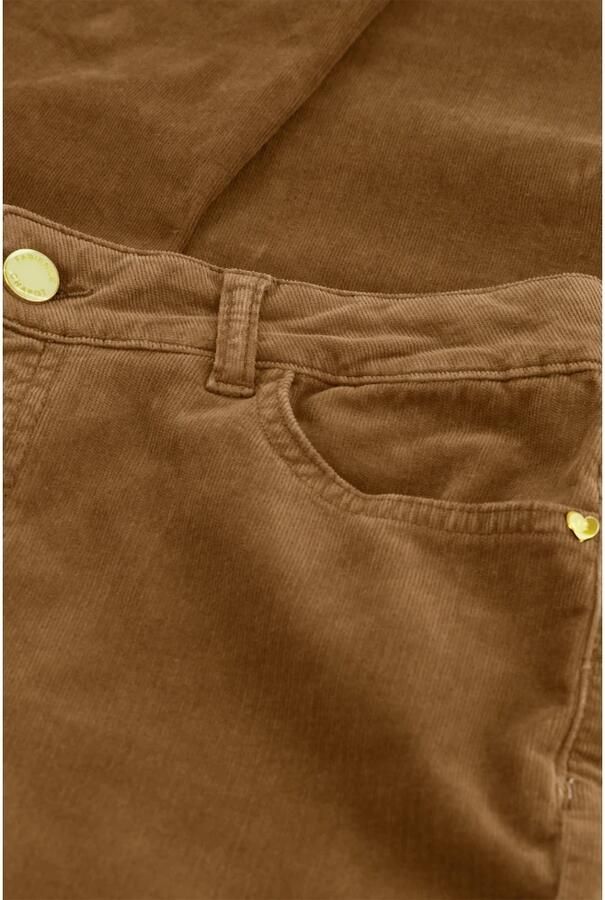 Fabienne Chapot Eva corduroy flare trousers camel brown Bruin Dames - Foto 5