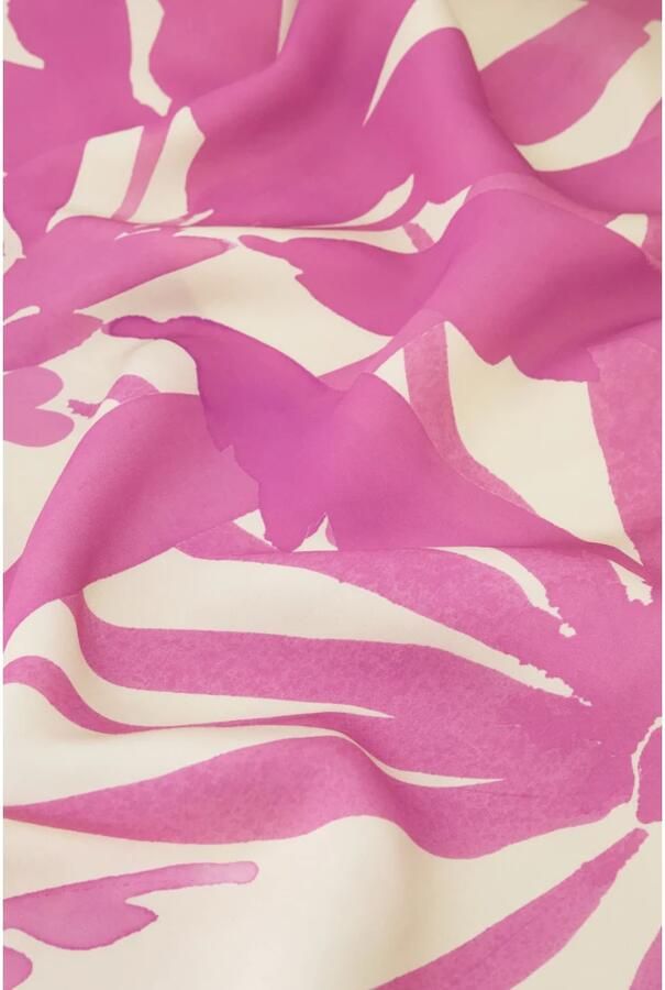 Fabienne Chapot Crème Maxi Jurk met Roze Print Multicolor Dames - Foto 2