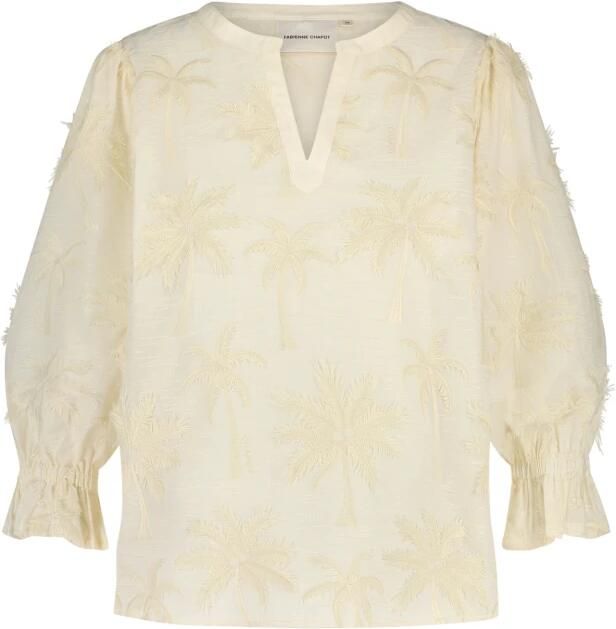 Fabienne Chapot Crème Wit Geborduurde Top Beige Dames
