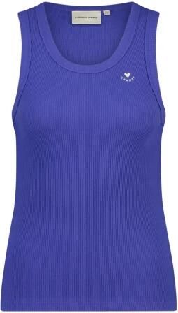 Fabienne Chapot Donkerblauwe Jersey Tanktop Blue Dames