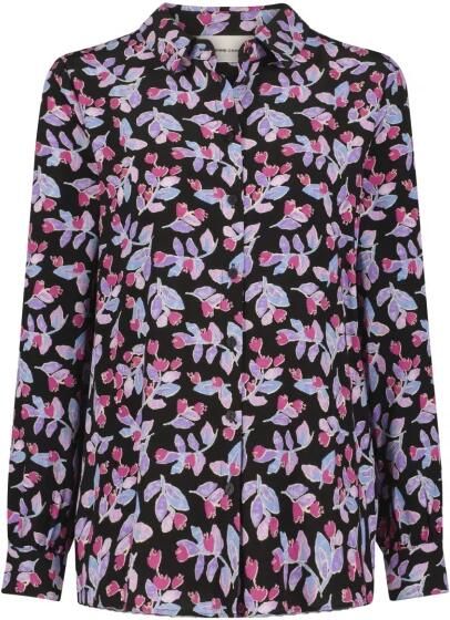 Fabienne Chapot Donkere Papieren Tulpen Blouse met Knopen Multicolor Dames - Foto 4