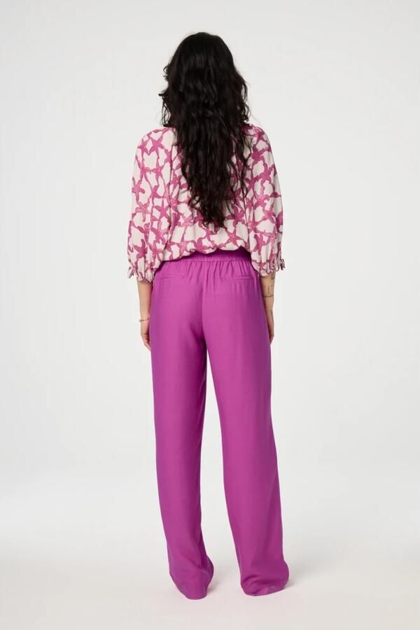 Fabienne Chapot Donkerroze Straight Fit Broek Pink Dames - Foto 5