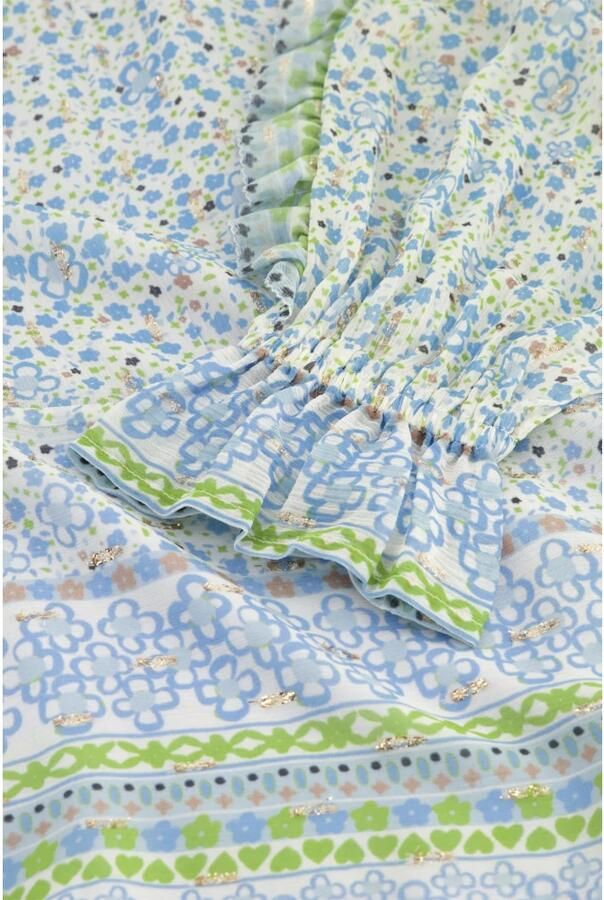 Fabienne Chapot Doorschijnende Blouse met Mooie Print en Lurex Details Multicolor Dames - Foto 3