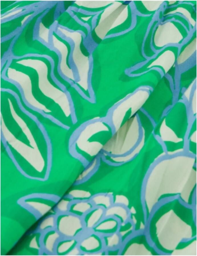 Fabienne Chapot Groene Streisand V-Hals Ruffle Jurk Green Dames