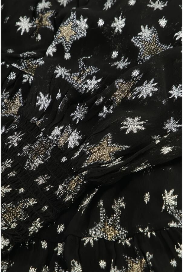 Fabienne Chapot semi-transparante maxi jurk Folie met sterren en glitters zwart zilver - Foto 2