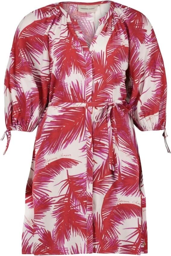 Fabienne Chapot Midi Jurk met V-hals en Banddetails Pink Dames - Foto 5