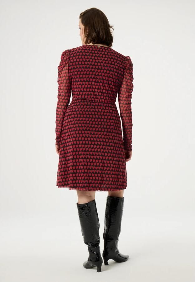 Fabienne Chapot jurk Flake met hartjes rood zwart - Foto 8