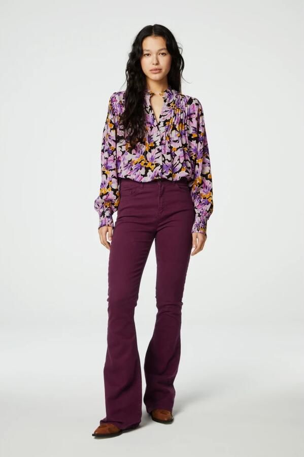 Fabienne Chapot Flare Denim Broek Purple Dames - Foto 3