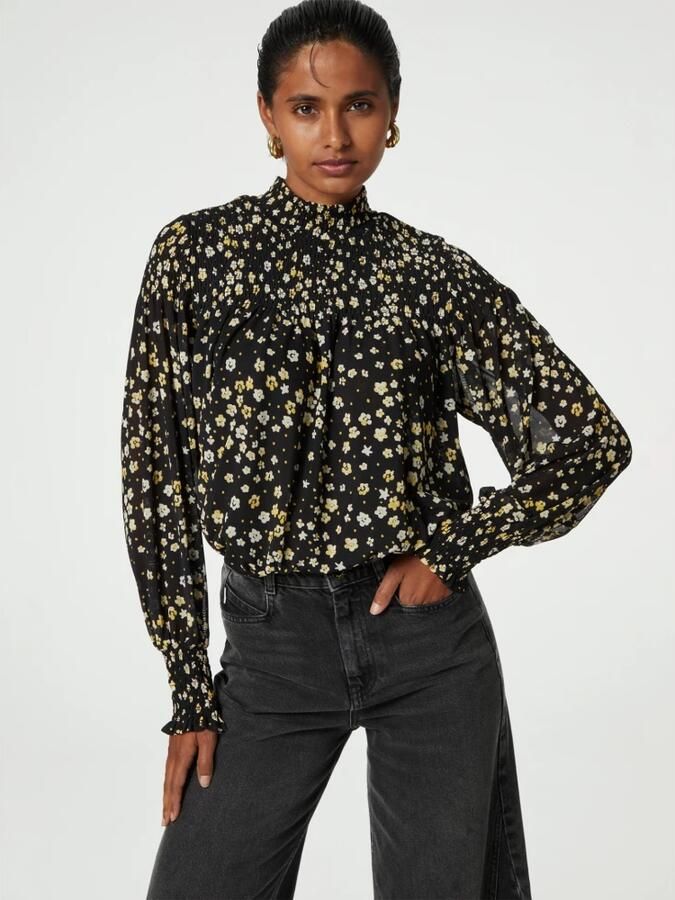Fabienne Chapot Mila Blouse met Bloemenprint Black Dames - Foto 5