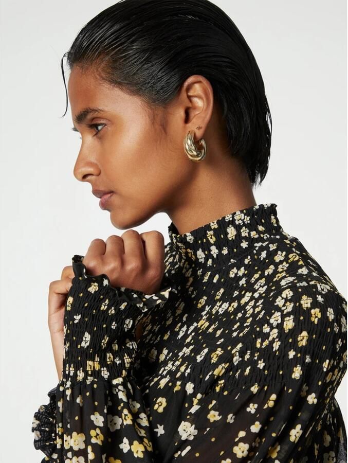 Fabienne Chapot Mila Blouse met Bloemenprint Black Dames
