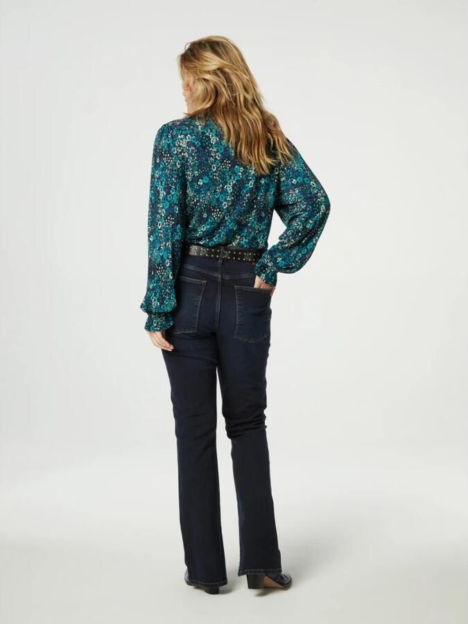 Fabienne Chapot Flowy Turtleneck Top met Ballonmouwen Green Dames - Foto 3