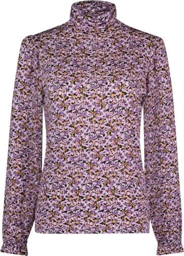 Fabienne Chapot Flowy Turtleneck Top met Ballonmouwen Multicolor Dames