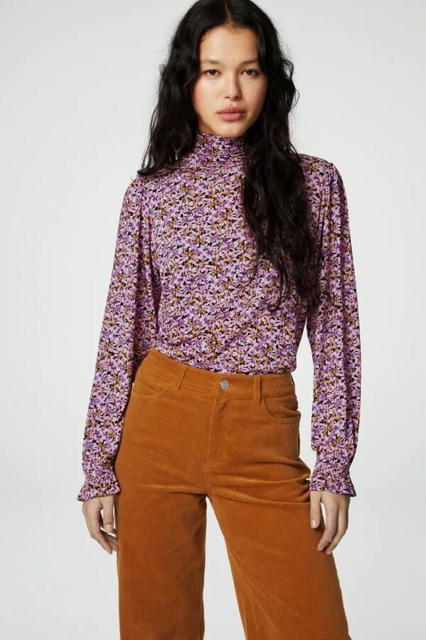 Fabienne Chapot Flowy Turtleneck Top met Ballonmouwen Multicolor Dames - Foto 3