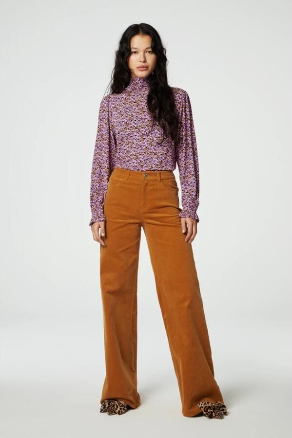 Fabienne Chapot Flowy Turtleneck Top met Ballonmouwen Multicolor Dames - Foto 4