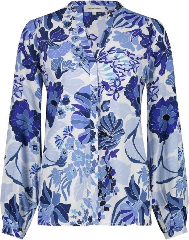 Fabienne Chapot gebloemde blouse Frida blauw - Foto 2