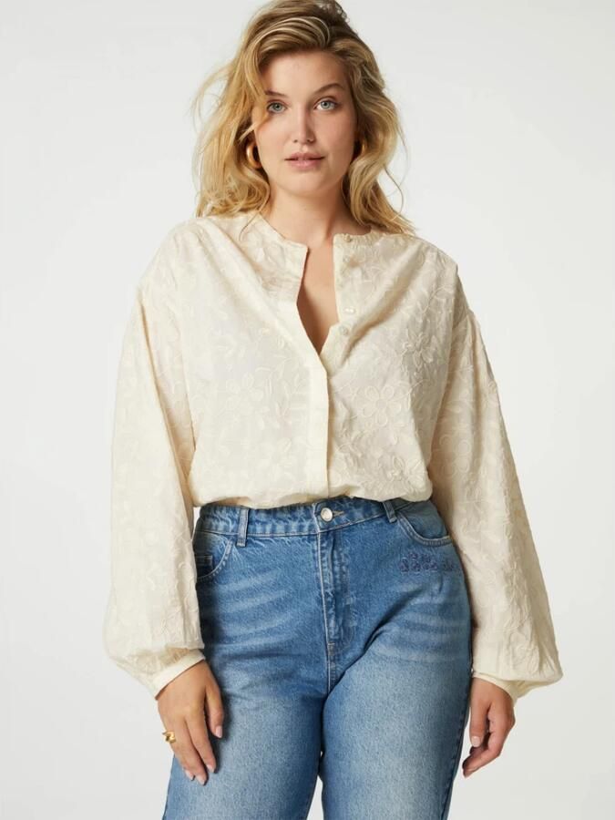 Fabienne Chapot blouse Belle van biologisch katoen ecru
