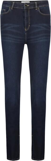 Fabienne Chapot Geborduurde Hart Skinny Broek met Split Blue Dames - Foto 6