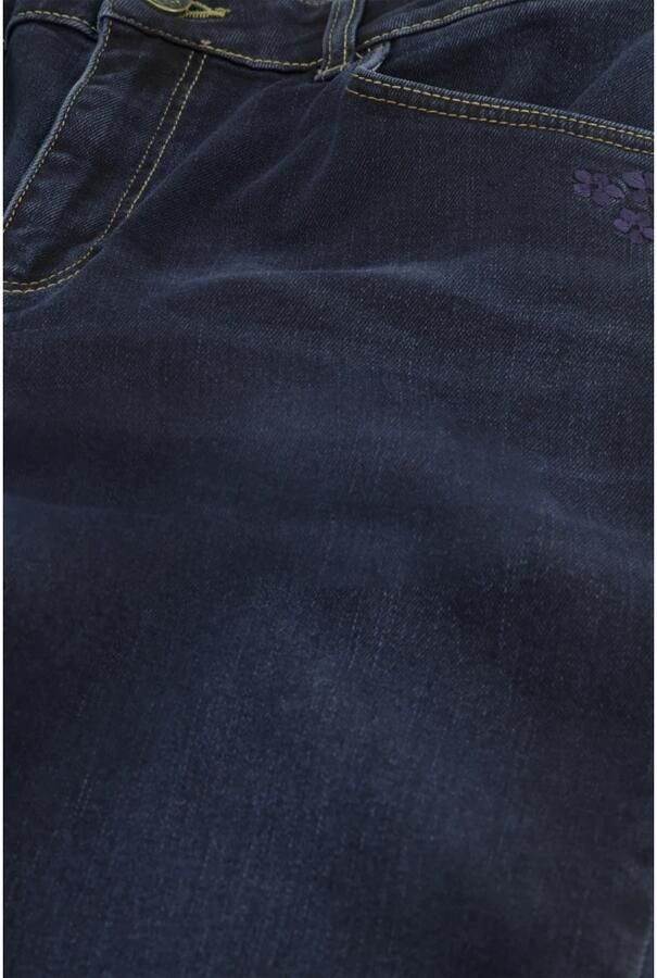 Fabienne Chapot Geborduurde Hart Skinny Broek met Split Blue Dames - Foto 3