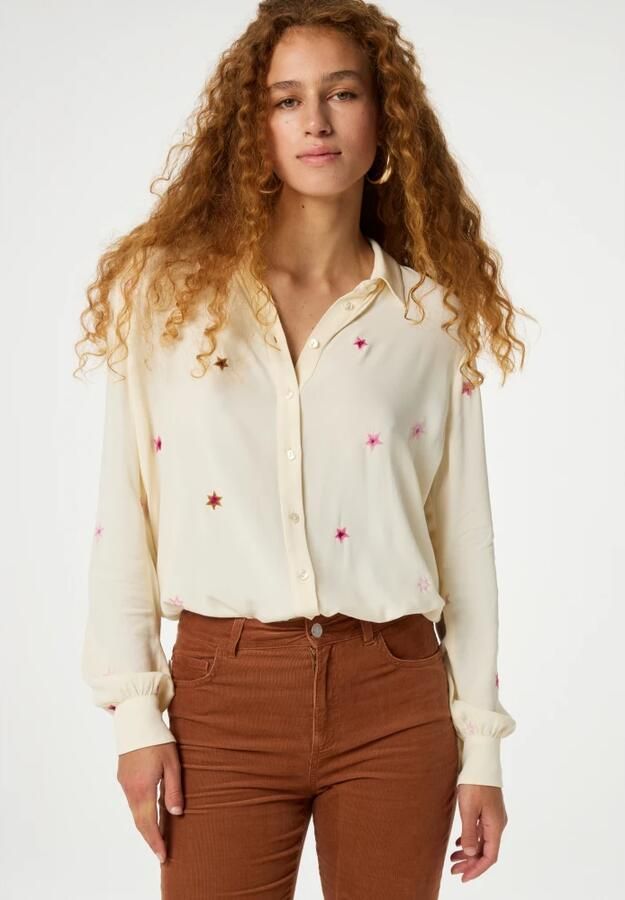 Fabienne Chapot Geborduurde Sterrenblouse Beige Dames - Foto 4