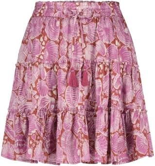 Fabienne Chapot Geplooide Mini Rok Rood Roze Print Multicolor Dames