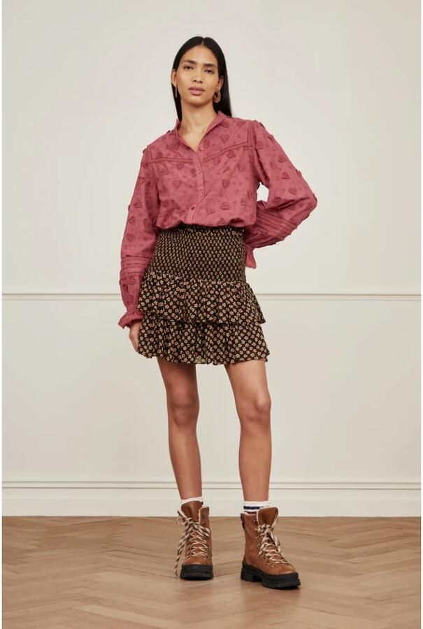 Fabienne Chapot Gerimpelde Smocked Mary Rok Multicolor Dames - Foto 2