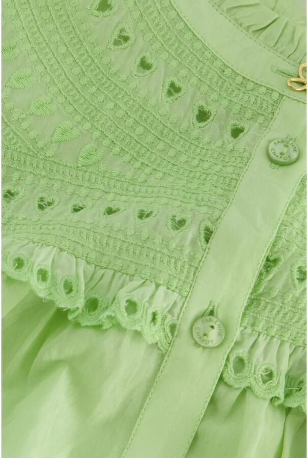 Fabienne Chapot Groene Blouse met Ruches en Openwork Details Green Dames - Foto 4