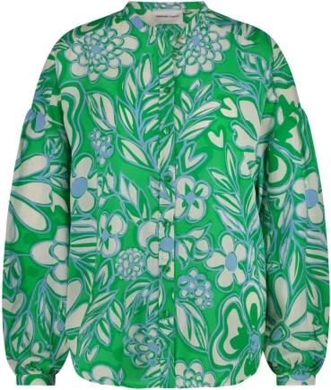 Fabienne Chapot Lexi Blouse Groene Print Oversized Fit Green Dames