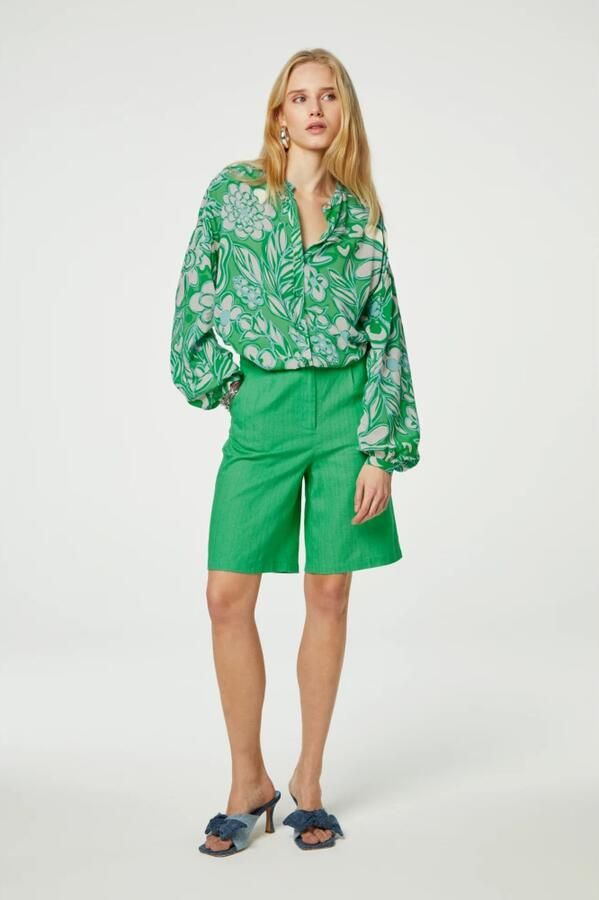 Fabienne Chapot Lexi Blouse Groene Print Oversized Fit Green Dames - Foto 4