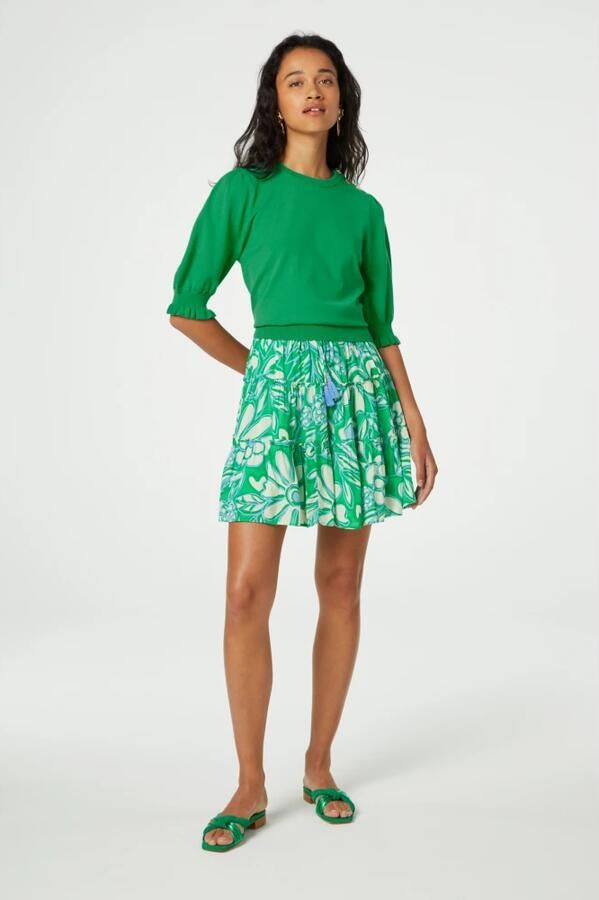 Fabienne Chapot Bloemen Pullover met 3 4 Mouwen Green Dames - Foto 4