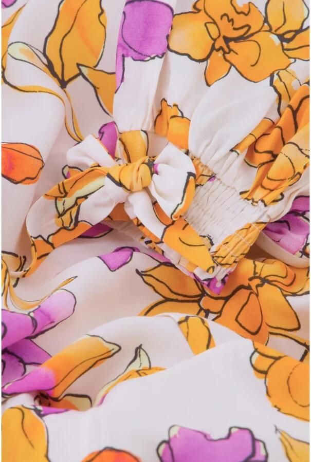 Fabienne Chapot wikkeljurk met all over print oranje roze