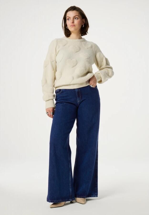 FABIENNE CHAPOT Dames Truien & Vesten Bibian Heart Pullover Ecru - Foto 7